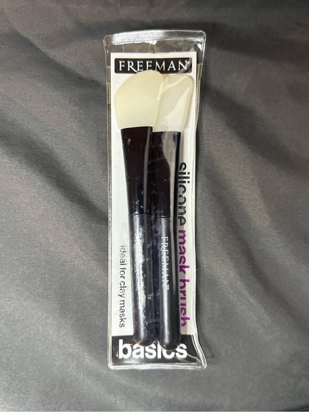 Silicone Mask Brushes - Black Handles with Cream Heads (2-Pack)